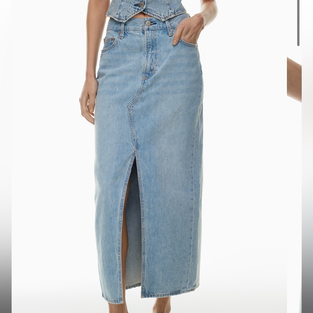 Denim Forum '90s Vintage Maxi Denim Skirt